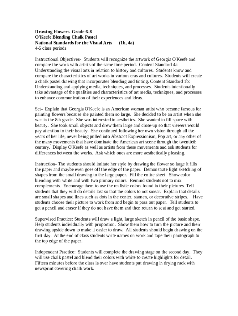 Chalk Pastel Flowers for Sixth GradeDeep Space Sparkle Doc Template