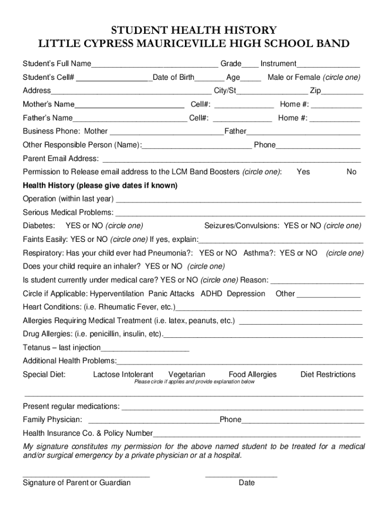 Fillable Online LCMCISD Little CypressMauriceville High School