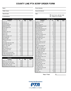 Fillable Online Scrip Form 2020-2021edited Fax Email Print - pdfFiller