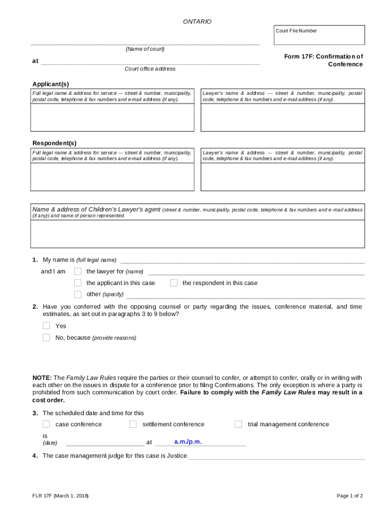 confirmation of assignment form ontario