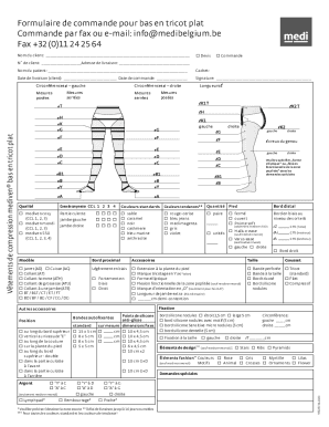 Mediven Belgium Flat-Knit Compression Stocking Order Form