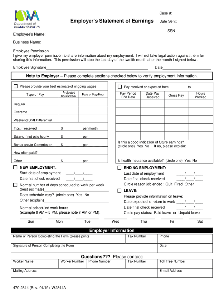 employer statement of earnings Preview on Page 1.