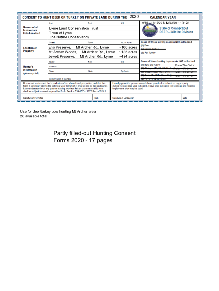 Fillable Online Sample Hunting Consent Forms 2014.docx Fax Email Print pdfFiller
