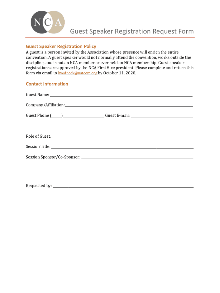 Fillable Online Writing a Guest Speaker Request Letter (with Sample