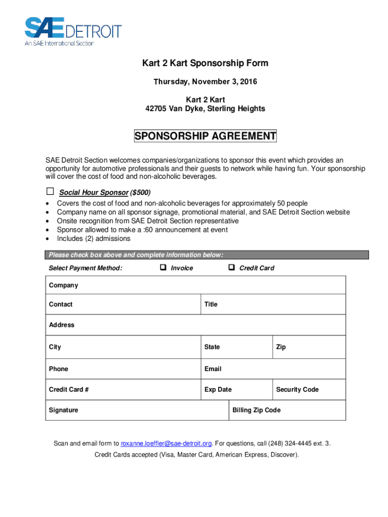 Fillable Online Sterling Heights & Detroit Indoor GoKarts FormsKart