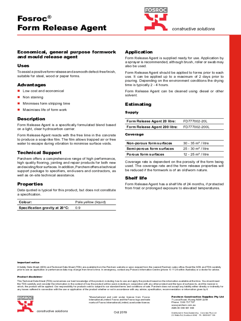 Fillable Online Homemade Concrete Form Release AgentHunkerThe Best