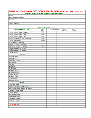 ROBIN MAYCOCK FAMILY BUTCHERS &amp;amp; BAKERS , HOLLOWAY Email ...