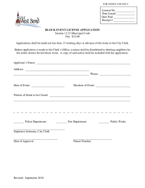Fillable Online Block Party Permit Application - Revised Final 09-27-19 ...