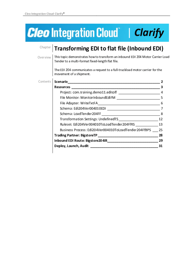 Fillable Online Transforming EDI to flat file (Inbound EDI. This is the