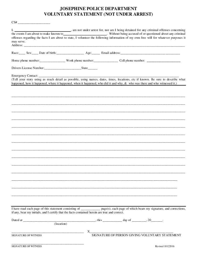 Fillable Online FRISCO POLICE DEPARTMENT Josephine Fax Email Print