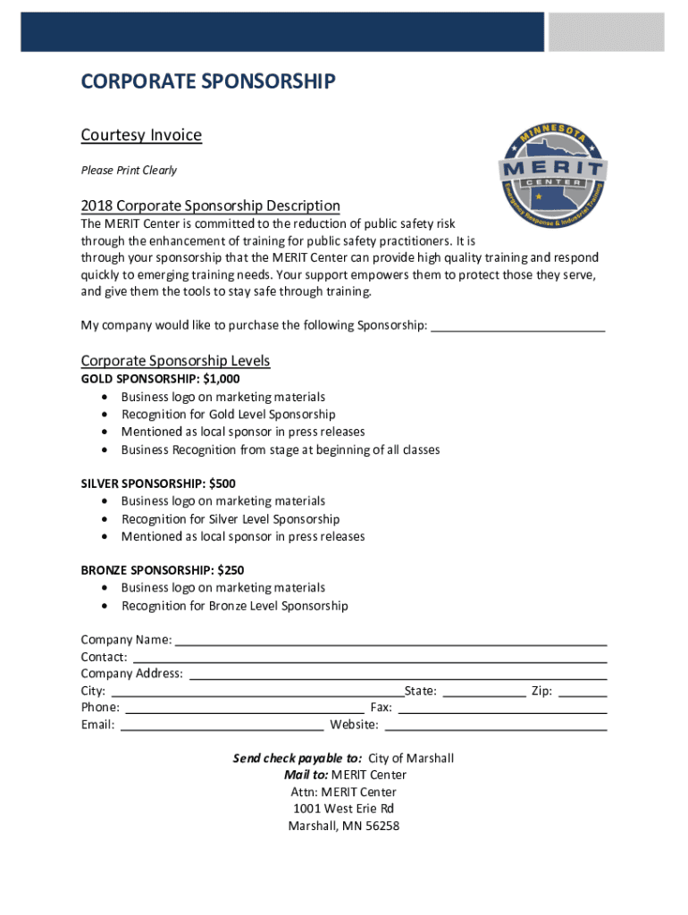 sponsorship invoice letter Preview on Page 1