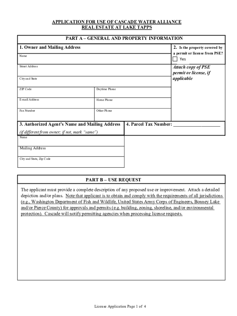 Fillable Online OmniForm Form Cascade Water Alliance Fax Email Print