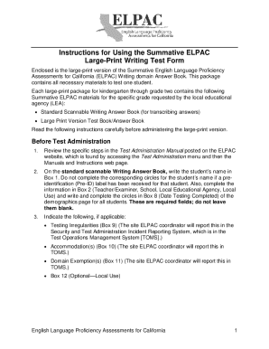 elpac form assignment