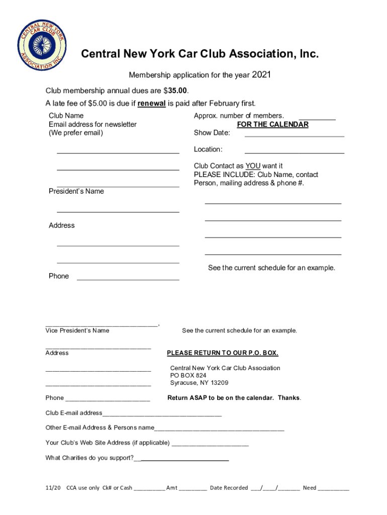 Fillable Online VEHICLE INFORMATION SHEET - cnycca.org Fax Email Print ...