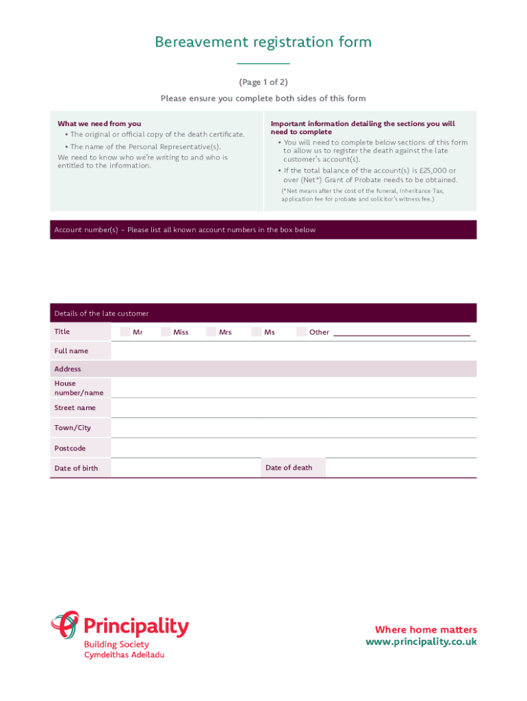 Fillable Online BEREAVEMENT LEAVE REQUEST FORM Chicago State