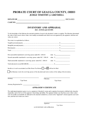 Fillable Online Geauga County Probate Court Judge Timothy J Grendell Fillable Online Geauga County Probate Court Judge Timothy J Grendell