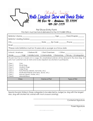 Pet Caretaker Treatment Authorization Form