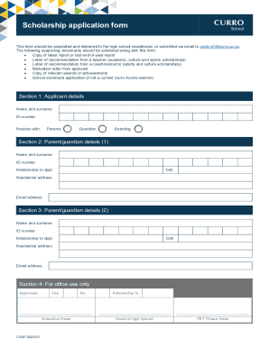 High School Scholarship Application Form TemplateJotForm