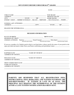 Fillable Online New Family History Form Fax Email Print - pdfFiller