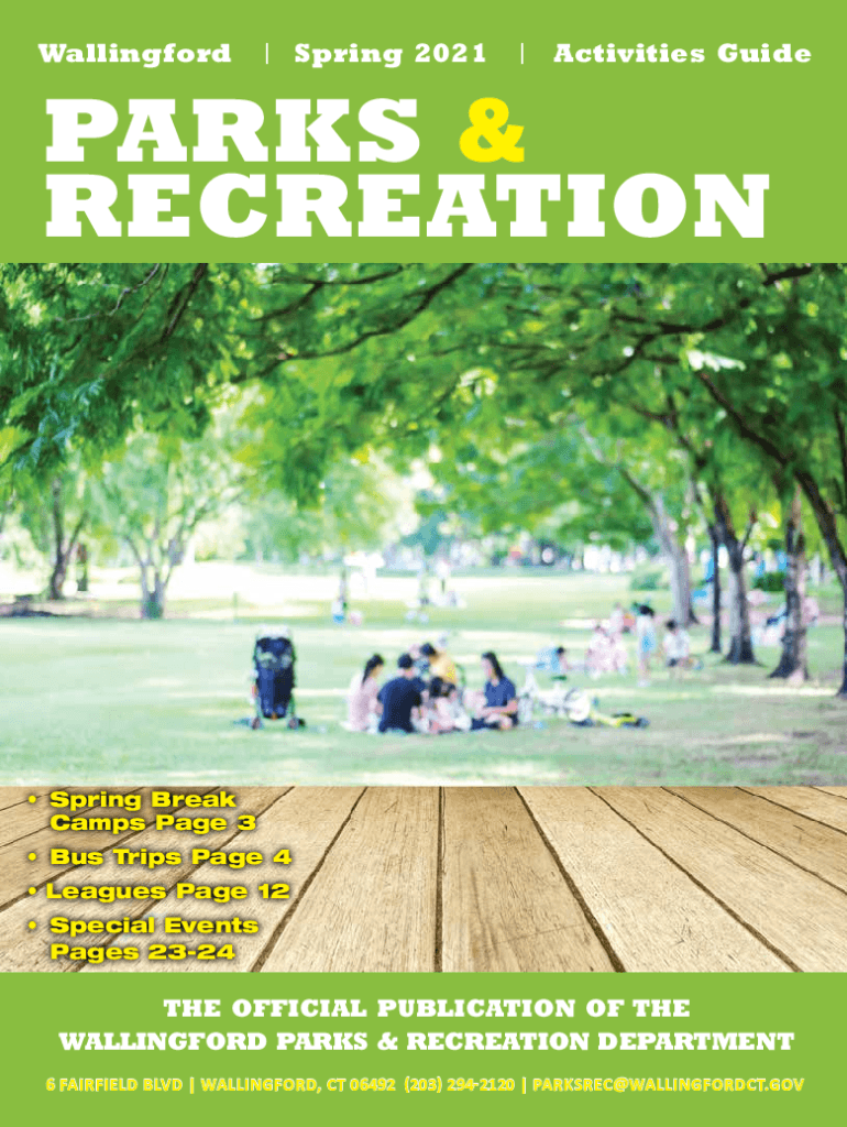 Fillable Online Wallingford I PARKS RECREATION Fax Email Print - pdfFiller