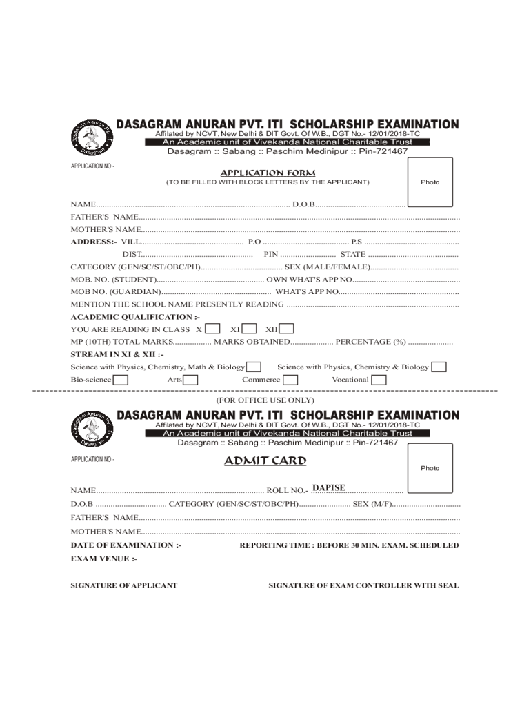 Fillable Online Scolarship Form Fax Email Print - pdfFiller