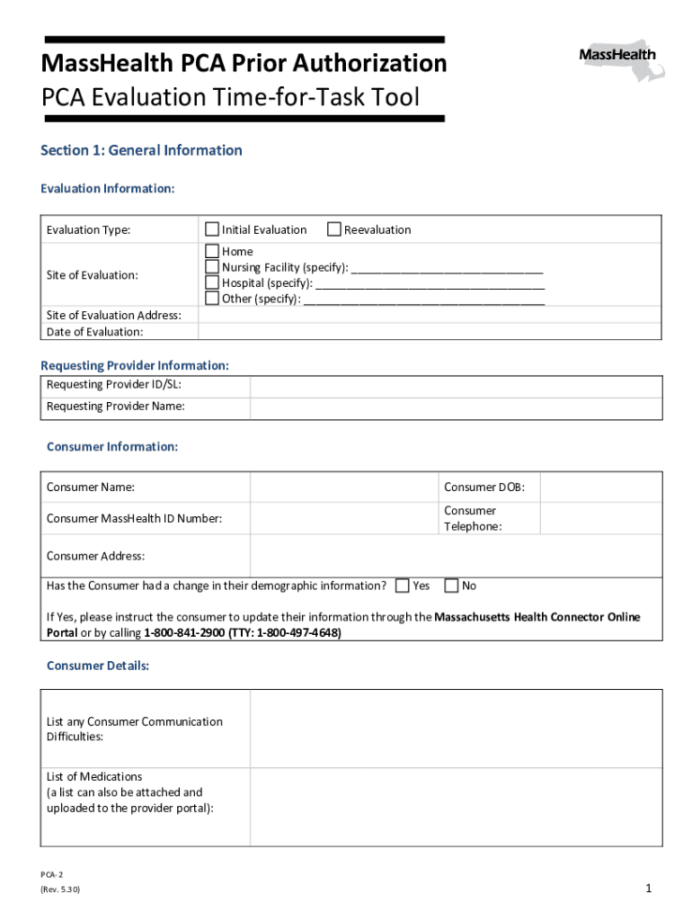 Fillable Online Masshealth Prior Authorization Form Pdf Fax Email Print