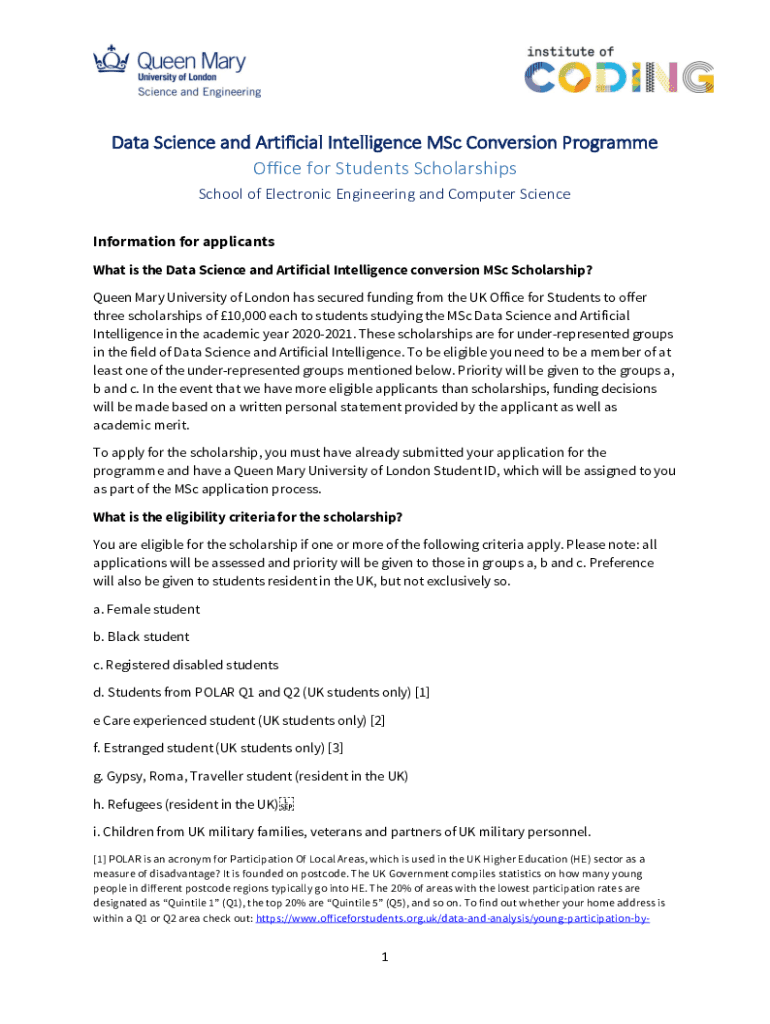 Fillable Online eecs qmul ac Find courses in artificial intelligence