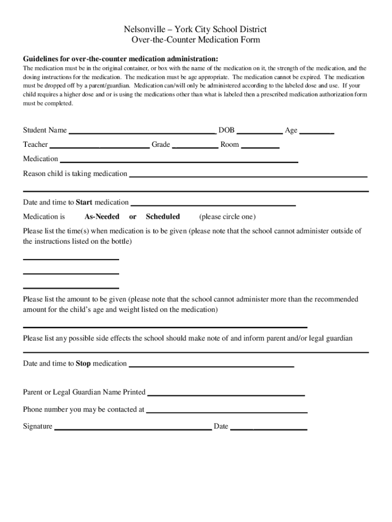 Fillable Online ASTHMA MEDICATION ADMINISTRATION FORM New York City