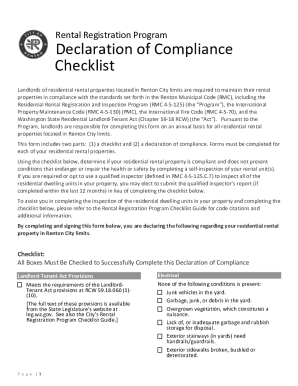 Renton Residential Rental Registration Form