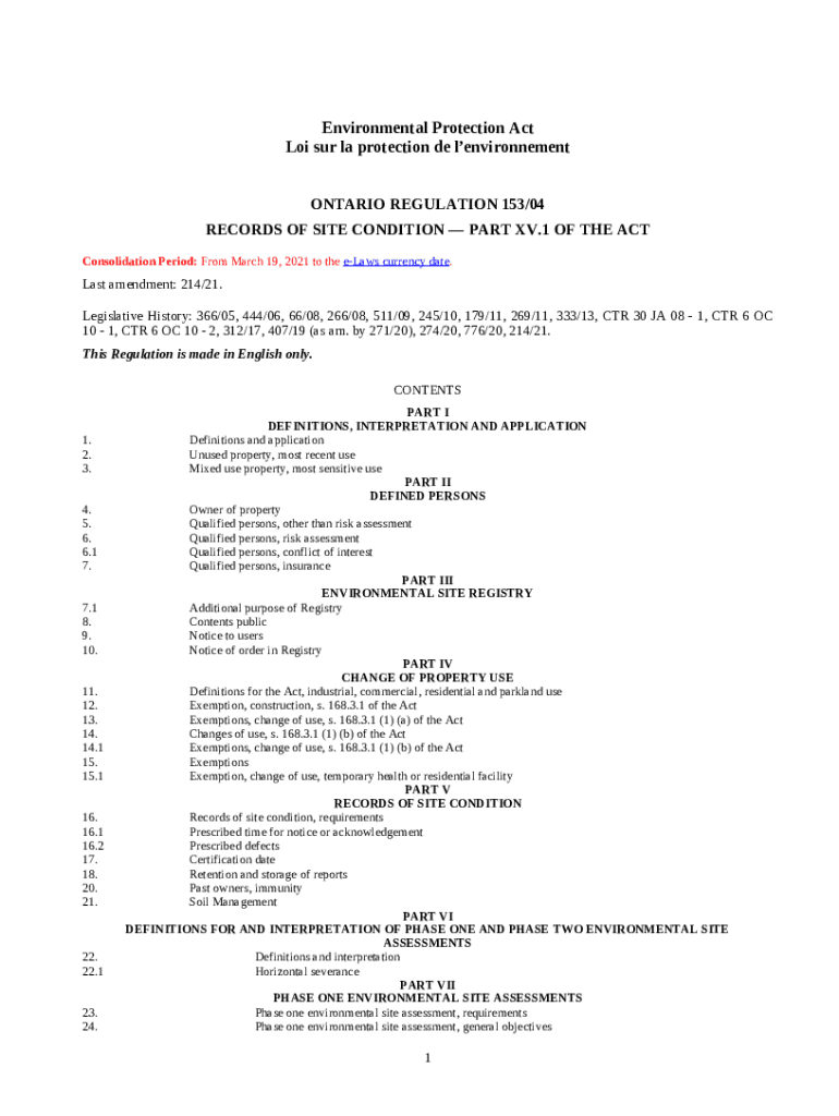 Environmental Protection Act Loi sur la protection de l Doc
