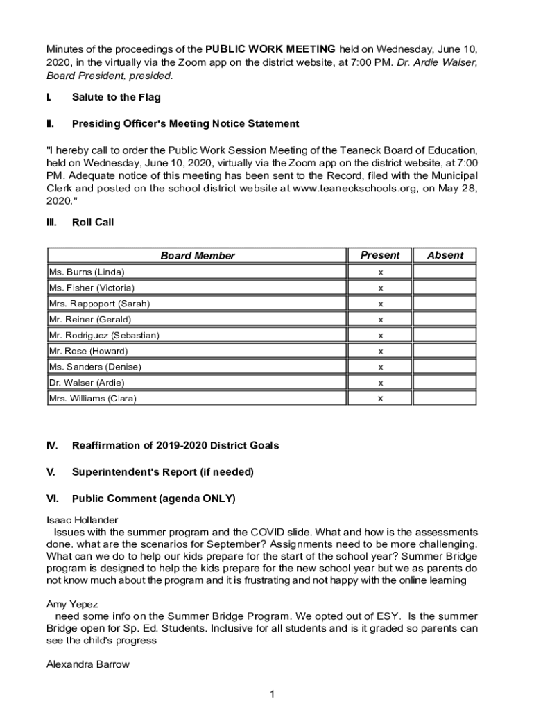 Fillable Online Fillable Online teaneckschools RPM 12313 as of 117 Fax Email Print