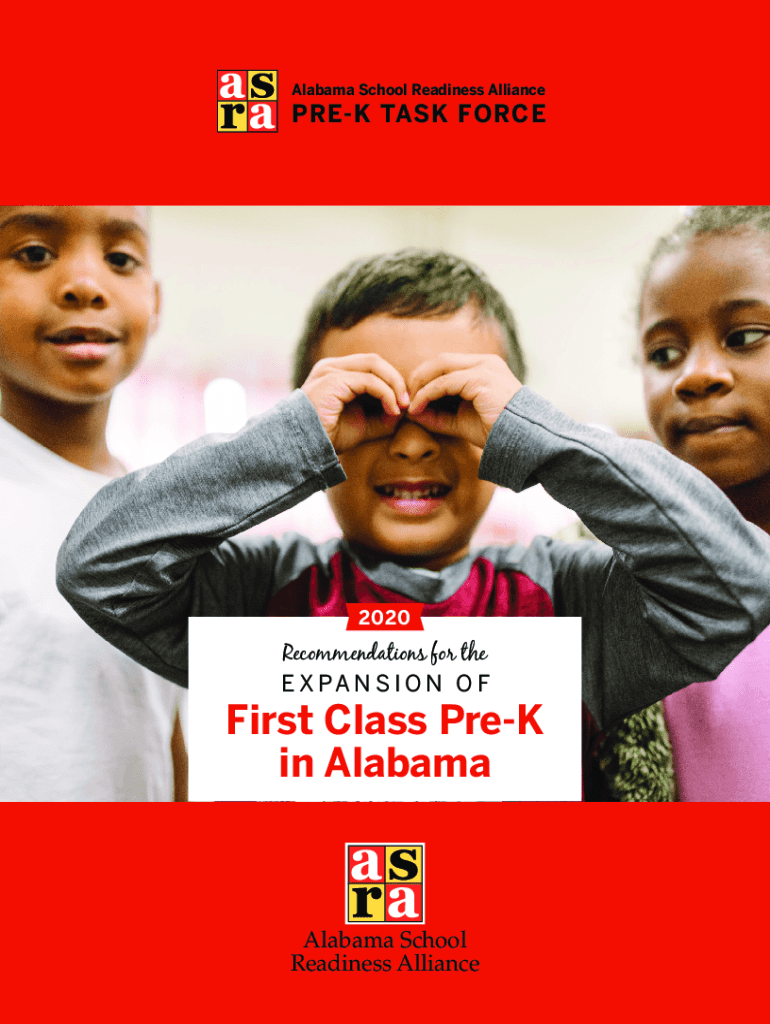 Fillable Online First Class PreK in Alabama Alabama School Readiness