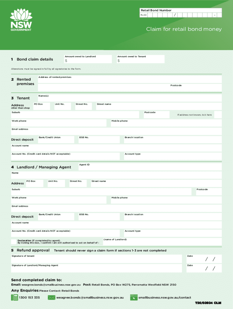 Claim for retail bond money Claim for retail bond money Preview on Page 1