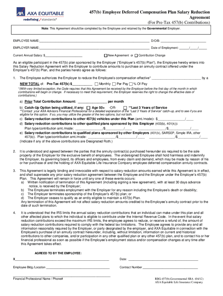 Fillable Online Comparison of Tax-Exempt 457(b) Plans and Governmental ...