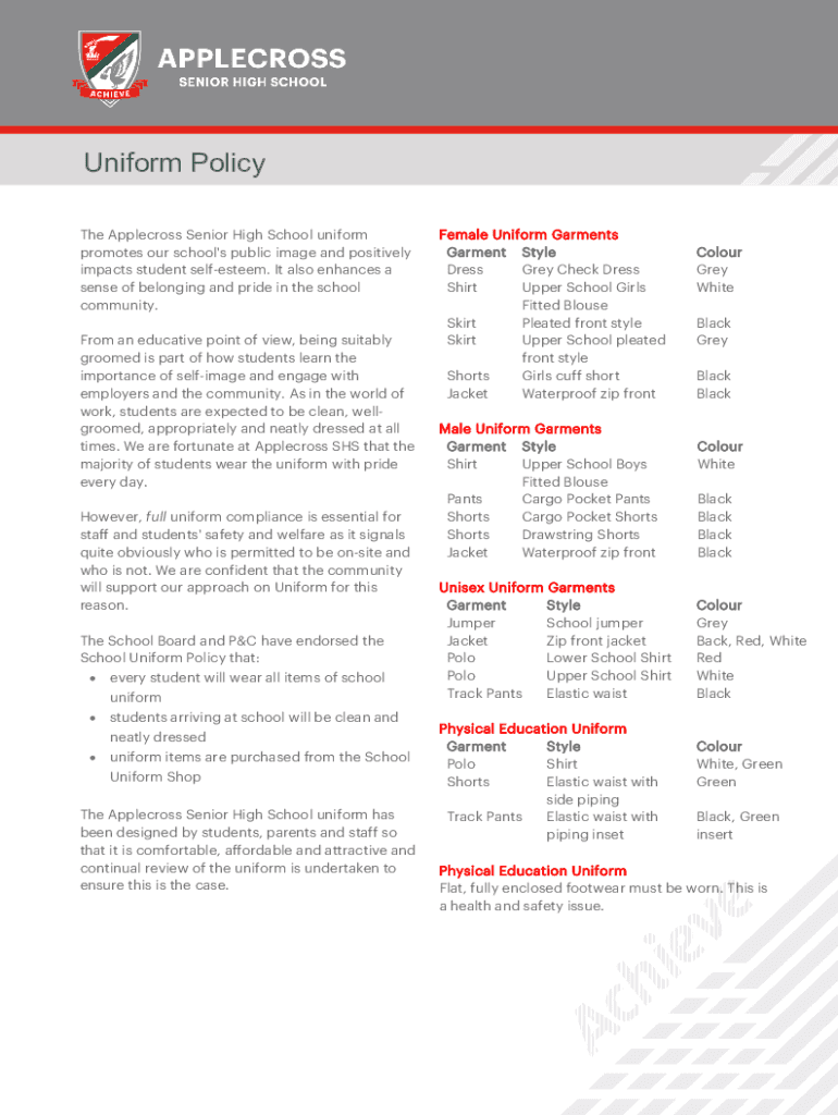 Fillable Online applecross wa edu Dressed for Success Do School