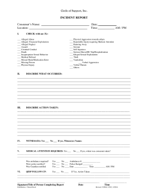 Fillable Online Circle of Support, Inc Fax Email Print - pdfFiller