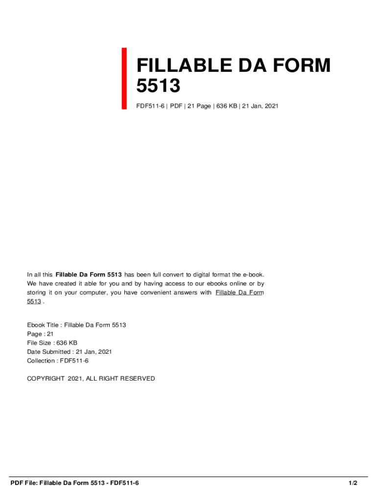 Fillable Online Fillable Da Form 5513. Fillable Da Form 5513 FDF5116