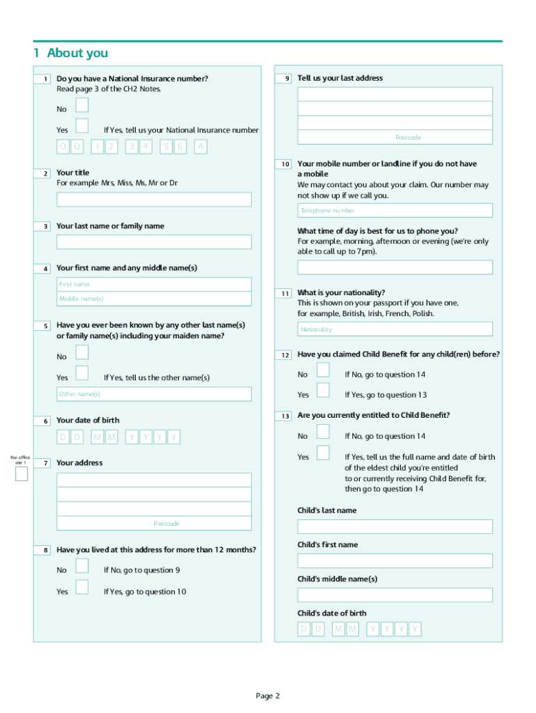 2021 Form UK HMRC CH2 Fill Online Printable Fillable Blank PdfFiller 2021 Form UK HMRC CH2 Fill Online Printable Fillable Blank PdfFiller
