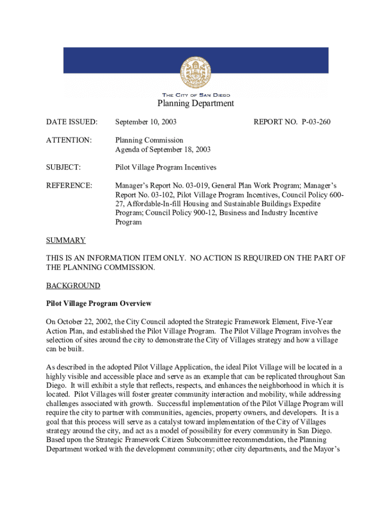 Fillable Online Planning Department San Diego Fax Email Print pdfFiller