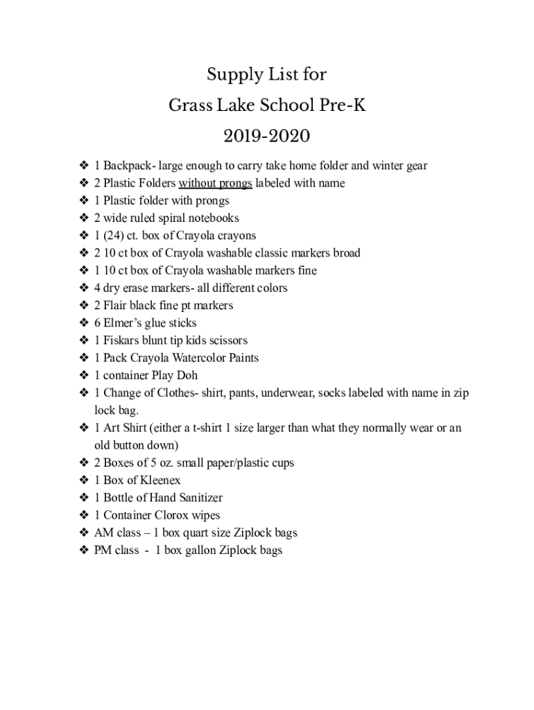 Fillable Online Grass Lake School Virtual BackpackParent Resources Fax