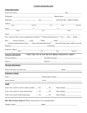 Fillable Online PATIENT REGISTRATION FORM - Overlake OB/GYN Fax Email ...