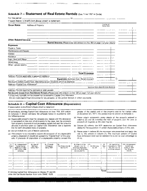 5002-S8 Schedule 8 - Prince Edward Island - T1 General 1987 - Capital cost allowance (depreciation)