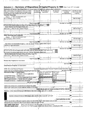 Schedule 3 - Dispositions of Capital Property