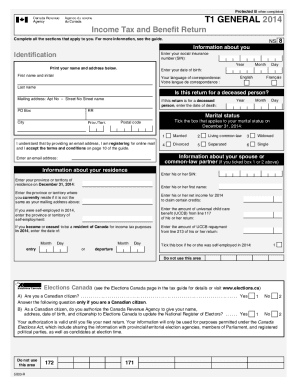 5003-R T1 General 2014 - Income Tax and Benefit Return - Version for Nova Scotia (NS) only