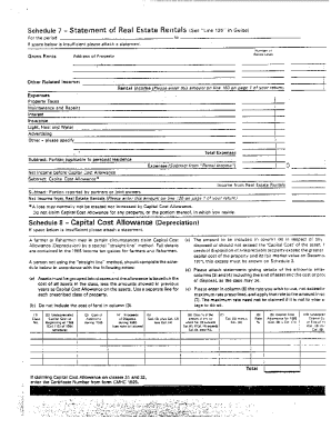 Schedule 7 - Statement of Real Estate Rentals