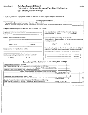 Canada Self-Employment Report TL-1991