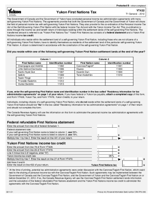 Yukon First Nations Tax YT432 Form
