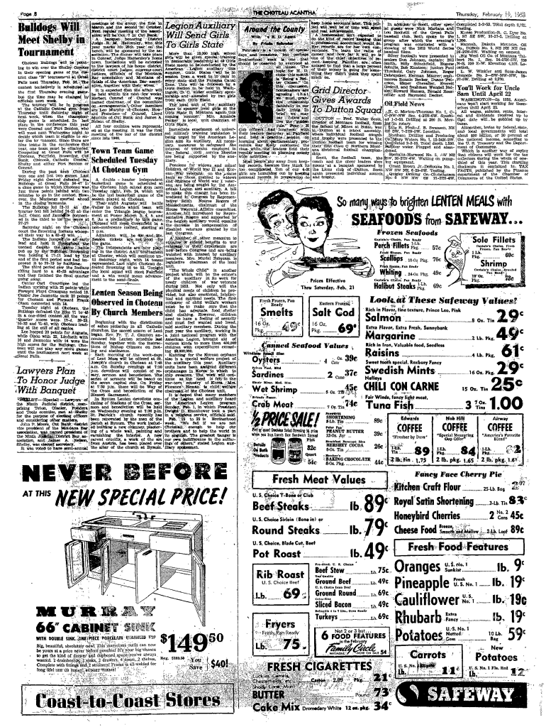 Fillable Online The Choteau Acantha (Choteau, Mont Montana