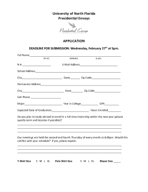 Presidential Envoys Application Form