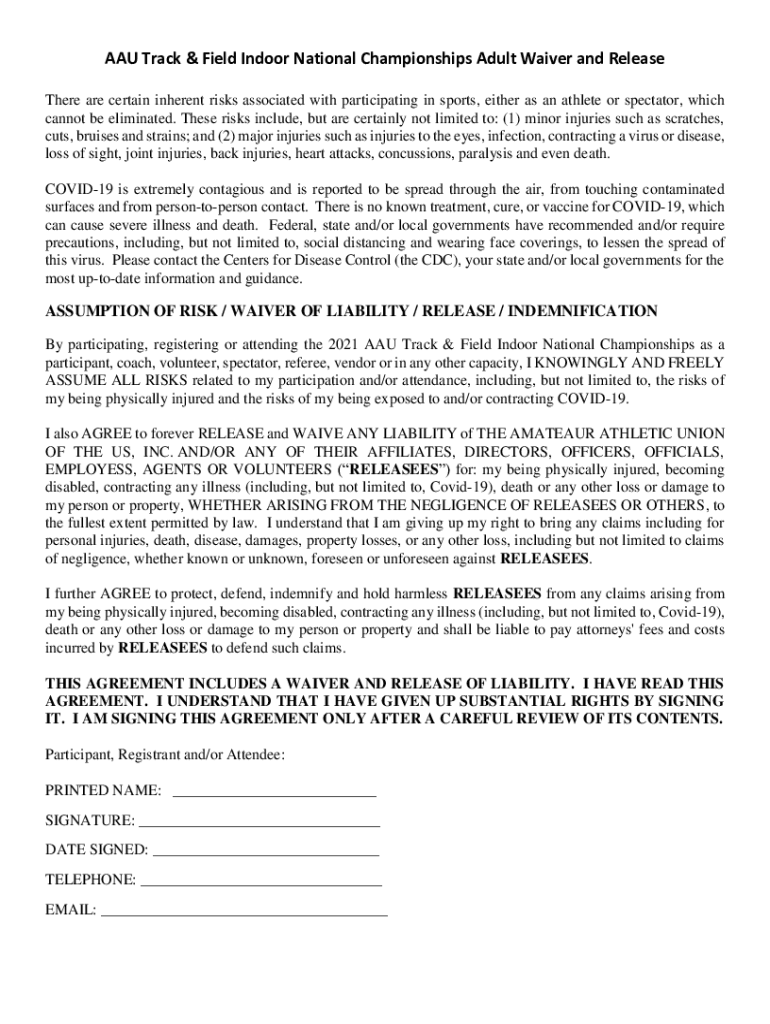 Fillable Online image aausports AAU Track & Field Indoor National